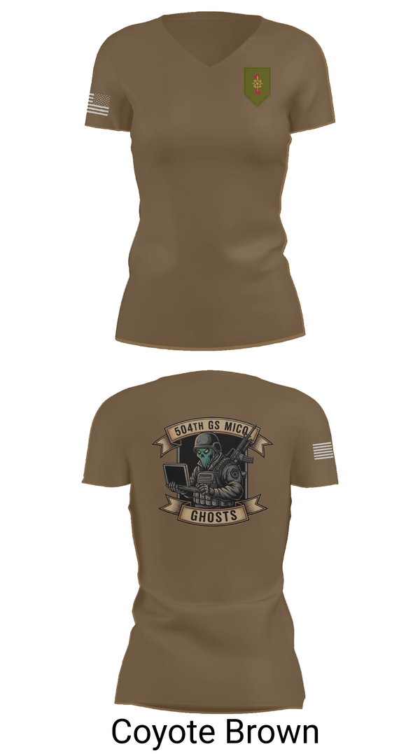 Womens Short Sleeve Vneck Shirt, 504th GS MICO, , Teamtime, Team time, sublimation, custom sports apparel, team uniforms, spirit wear, spiritwear, sports uniforms, custom shirts, team store, custom team store, fundraiser sports, apparel fundraiser