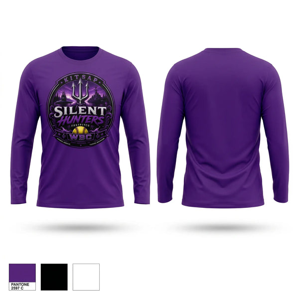 Long Sleeve Performance Shirt, WBC Silent Hunters, Softball, Teamtime, Team time, sublimation, custom sports apparel, team uniforms, spirit wear, spiritwear, sports uniforms, custom shirts, team store, custom team store, fundraiser sports, apparel fundraiser