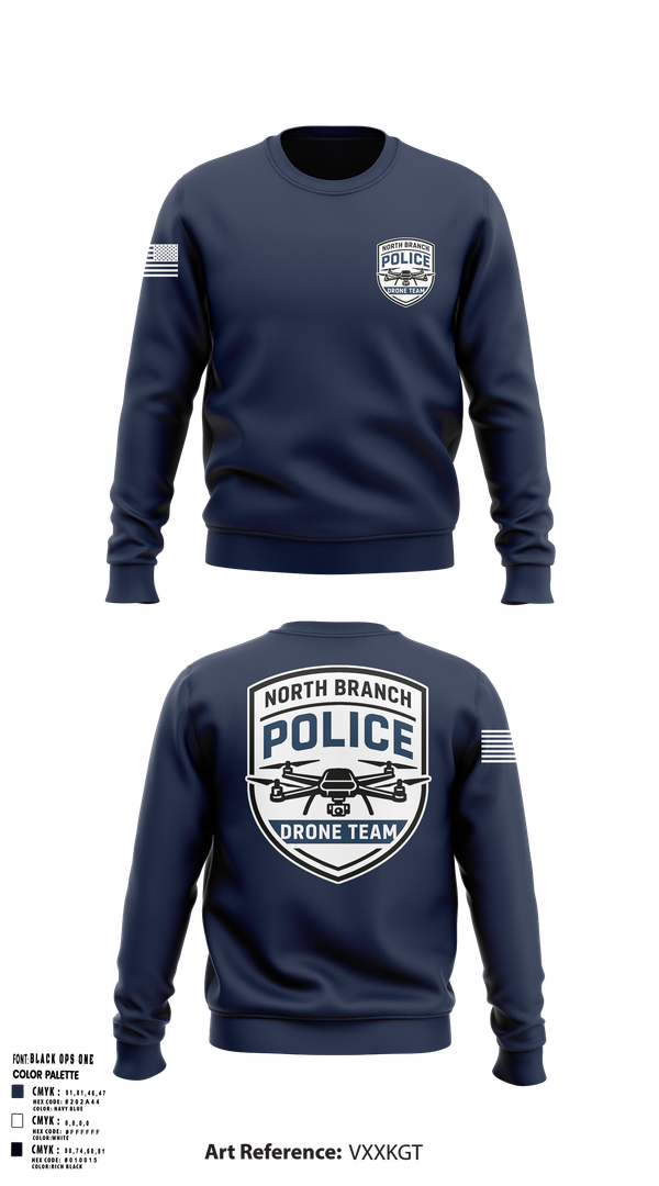 Crew Neck Sweatshirt, North Branch Police Dept., , Teamtime, Team time, sublimation, custom sports apparel, team uniforms, spirit wear, spiritwear, sports uniforms, custom shirts, team store, custom team store, fundraiser sports, apparel fundraiser