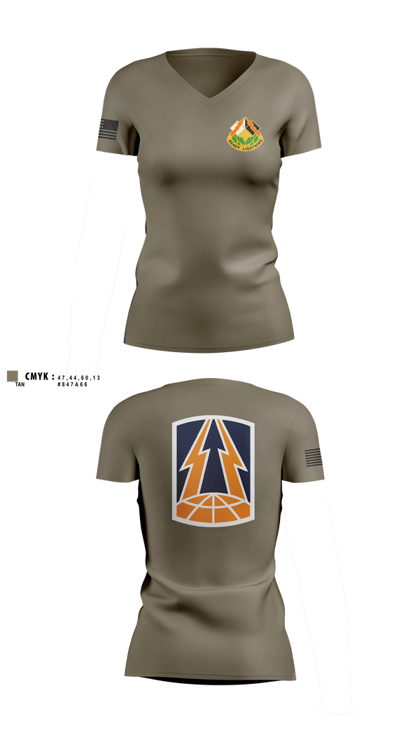 Womens Short Sleeve Vneck Shirt, 335th Signal Command (Theater), Army, Teamtime, Team time, sublimation, custom sports apparel, team uniforms, spirit wear, spiritwear, sports uniforms, custom shirts, team store, custom team store, fundraiser sports, apparel fundraiser