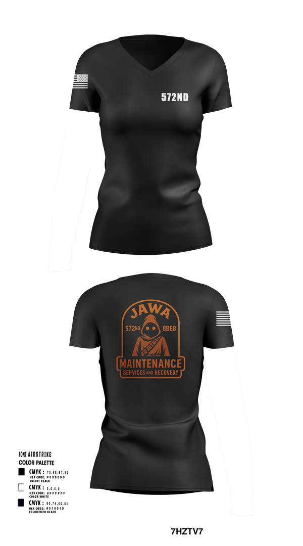 Womens Short Sleeve Vneck Shirt, 572nd, , Teamtime, Team time, sublimation, custom sports apparel, team uniforms, spirit wear, spiritwear, sports uniforms, custom shirts, team store, custom team store, fundraiser sports, apparel fundraiser