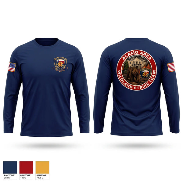 Long Sleeve Performance Shirt, Bexar county wildland, Fire Department, Teamtime, Team time, sublimation, custom sports apparel, team uniforms, spirit wear, spiritwear, sports uniforms, custom shirts, team store, custom team store, fundraiser sports, apparel fundraiser