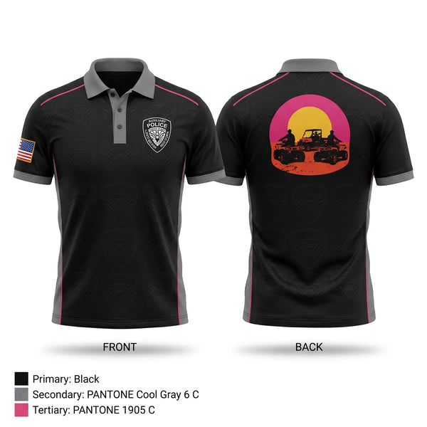 Short Sleeve Performance Polo, Long Beach Auxiliary Police Department, Police, Teamtime, Team time, sublimation, custom sports apparel, team uniforms, spirit wear, spiritwear, sports uniforms, custom shirts, team store, custom team store, fundraiser sports, apparel fundraiser