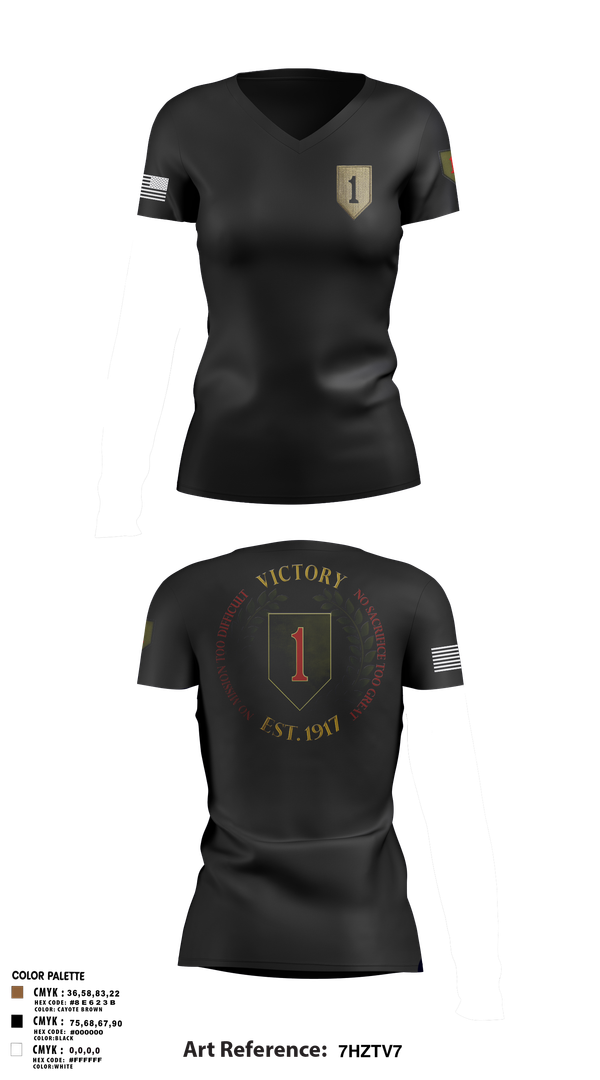 Womens Short Sleeve Vneck Shirt, 1st infantry division, , Teamtime, Team time, sublimation, custom sports apparel, team uniforms, spirit wear, spiritwear, sports uniforms, custom shirts, team store, custom team store, fundraiser sports, apparel fundraiser