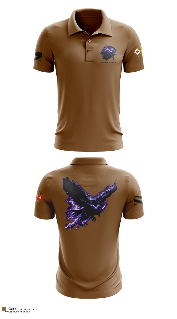 Short Sleeve Performance Polo, 4th MDEB SigCo, Army, Teamtime, Team time, sublimation, custom sports apparel, team uniforms, spirit wear, spiritwear, sports uniforms, custom shirts, team store, custom team store, fundraiser sports, apparel fundraiser