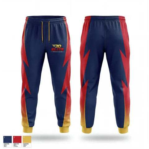 Sweatpants, 3D Elite Track Club, Track & Field, Teamtime, Team time, sublimation, custom sports apparel, team uniforms, spirit wear, spiritwear, sports uniforms, custom shirts, team store, custom team store, fundraiser sports, apparel fundraiser