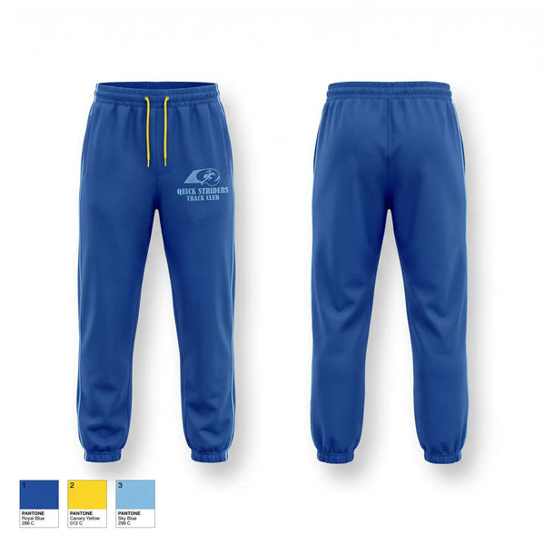 Sweatpants, Quick Striders, Track & Field, Teamtime, Team time, sublimation, custom sports apparel, team uniforms, spirit wear, spiritwear, sports uniforms, custom shirts, team store, custom team store, fundraiser sports, apparel fundraiser
