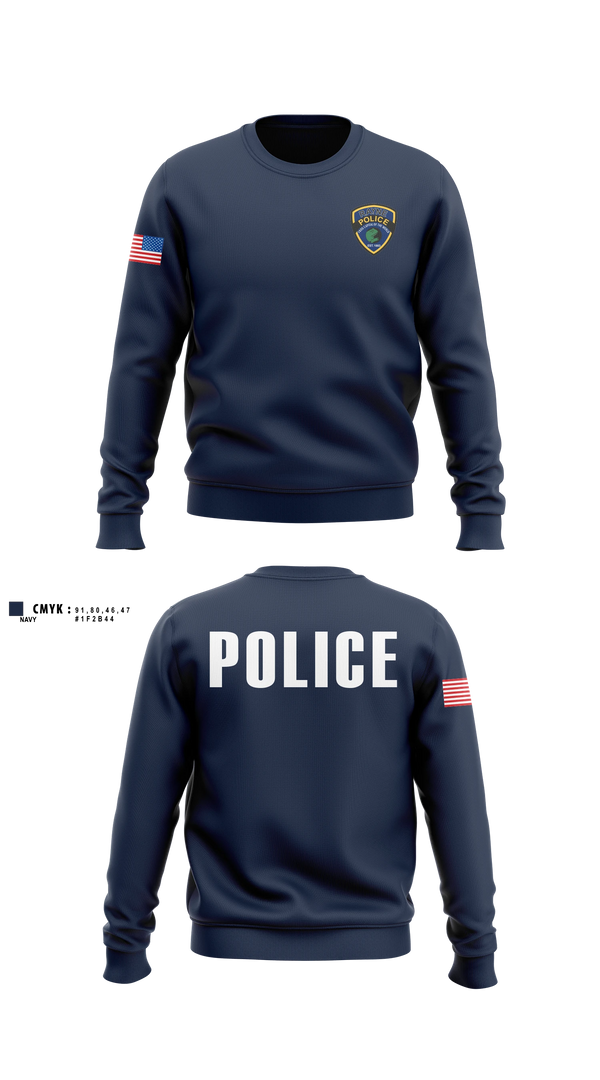 Crew Neck Sweatshirt, Rayne Police Department, Police, Teamtime, Team time, sublimation, custom sports apparel, team uniforms, spirit wear, spiritwear, sports uniforms, custom shirts, team store, custom team store, fundraiser sports, apparel fundraiser
