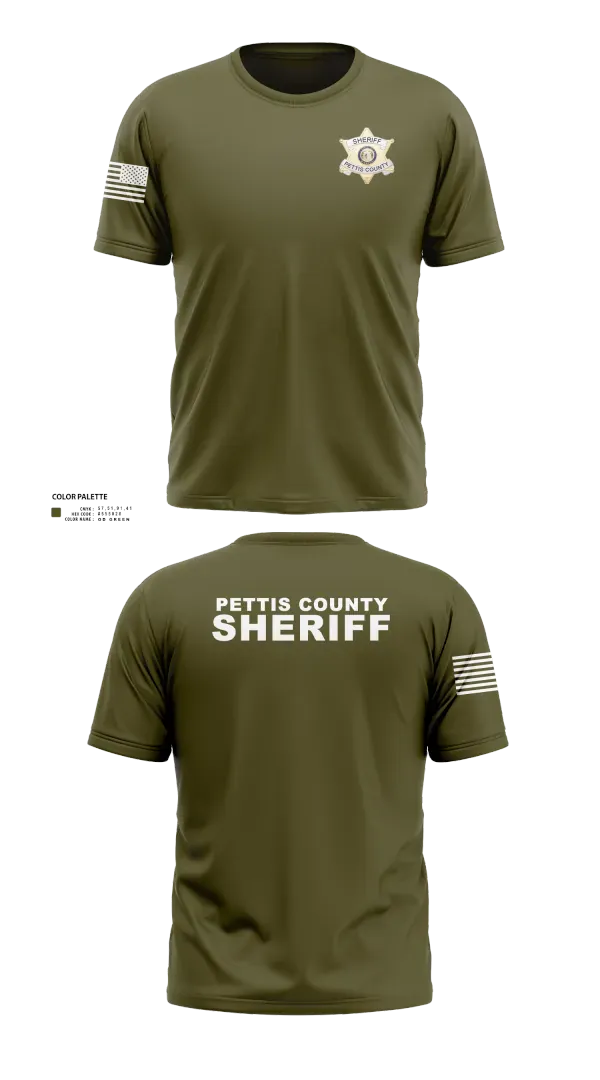 Short Sleeve Performance Shirt, Pettis County Sherrifs Office, Police, Teamtime, Team time, sublimation, custom sports apparel, team uniforms, spirit wear, spiritwear, sports uniforms, custom shirts, team store, custom team store, fundraiser sports, apparel fundraiser