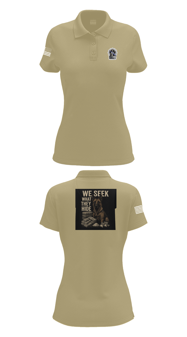 Womens Short Sleeve Performance Polo, Narcotics K9, , Teamtime, Team time, sublimation, custom sports apparel, team uniforms, spirit wear, spiritwear, sports uniforms, custom shirts, team store, custom team store, fundraiser sports, apparel fundraiser
