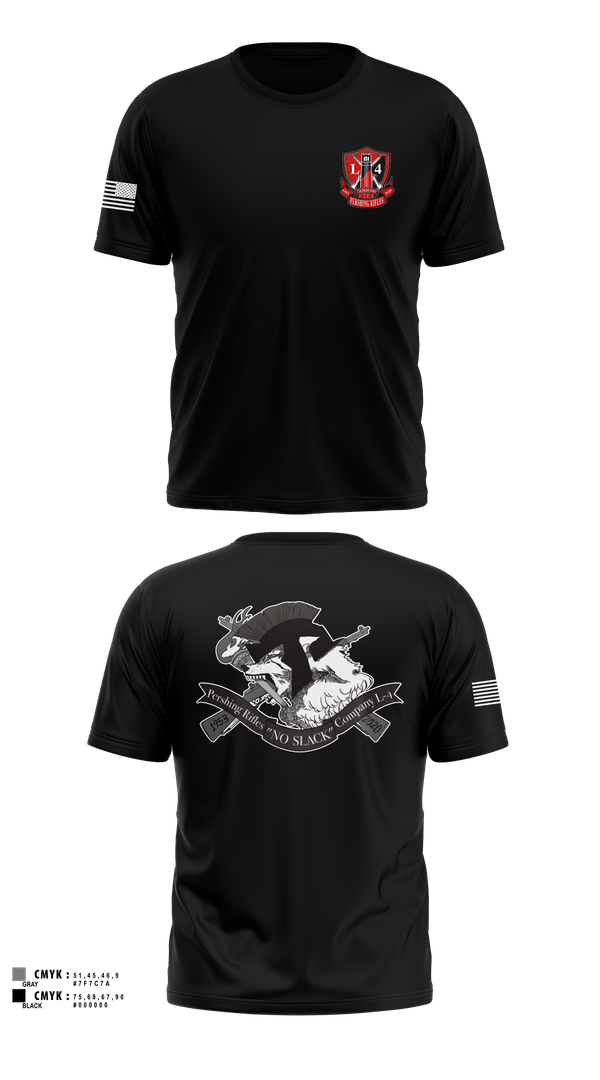 Short Sleeve Performance Shirt, Pershing Rifles, Company L-4, Army, Teamtime, Team time, sublimation, custom sports apparel, team uniforms, spirit wear, spiritwear, sports uniforms, custom shirts, team store, custom team store, fundraiser sports, apparel fundraiser
