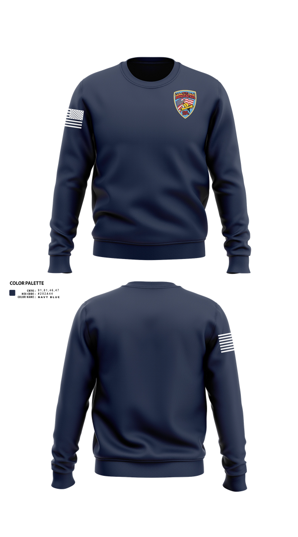 Crew Neck Sweatshirt, St. Boni, Fire Department, Teamtime, Team time, sublimation, custom sports apparel, team uniforms, spirit wear, spiritwear, sports uniforms, custom shirts, team store, custom team store, fundraiser sports, apparel fundraiser