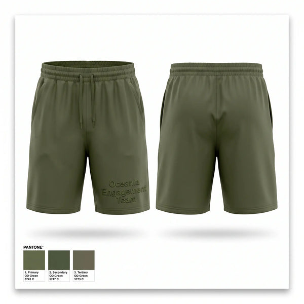 Athletic Shorts With Pockets, Oceania Engagement Team, Army, Teamtime, Team time, sublimation, custom sports apparel, team uniforms, spirit wear, spiritwear, sports uniforms, custom shirts, team store, custom team store, fundraiser sports, apparel fundraiser