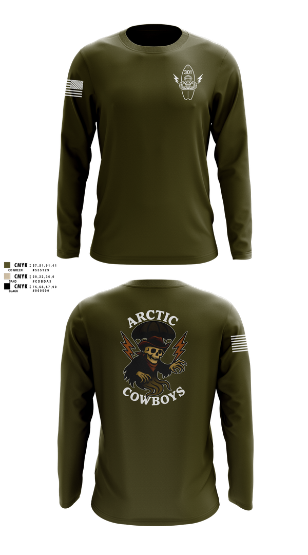 Long Sleeve Performance Shirt, 301, Army, Teamtime, Team time, sublimation, custom sports apparel, team uniforms, spirit wear, spiritwear, sports uniforms, custom shirts, team store, custom team store, fundraiser sports, apparel fundraiser