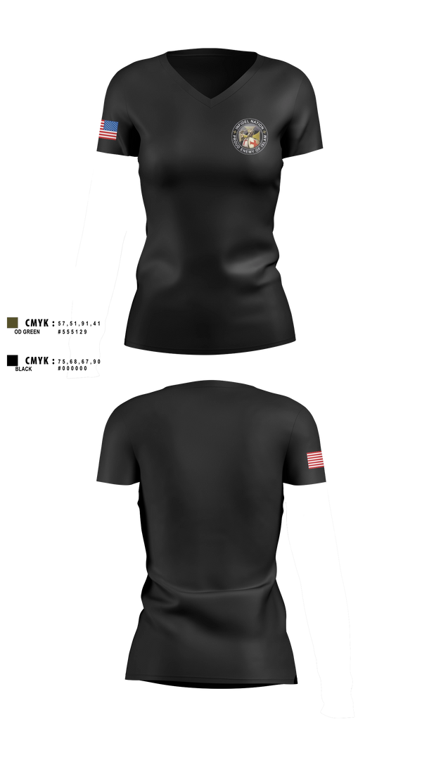 Womens Short Sleeve Vneck Shirt, Joint Task Force- 6, Marines, Teamtime, Team time, sublimation, custom sports apparel, team uniforms, spirit wear, spiritwear, sports uniforms, custom shirts, team store, custom team store, fundraiser sports, apparel fundraiser