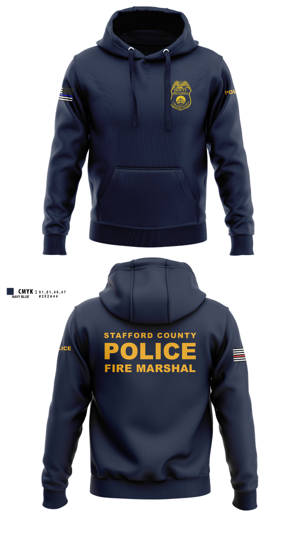 Hoodie, Stafford County Fire Marshal's Office, Police, Teamtime, Team time, sublimation, custom sports apparel, team uniforms, spirit wear, spiritwear, sports uniforms, custom shirts, team store, custom team store, fundraiser sports, apparel fundraiser
