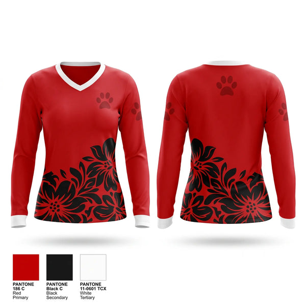 Womens Long Sleeve Vneck Shirt, Chargers, Field Hockey, Teamtime, Team time, sublimation, custom sports apparel, team uniforms, spirit wear, spiritwear, sports uniforms, custom shirts, team store, custom team store, fundraiser sports, apparel fundraiser