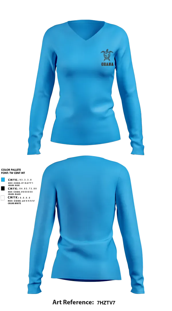 Womens Long Sleeve Vneck Shirt, Ohana Volleyball, Women's Volleyball, Teamtime, Team time, sublimation, custom sports apparel, team uniforms, spirit wear, spiritwear, sports uniforms, custom shirts, team store, custom team store, fundraiser sports, apparel fundraiser