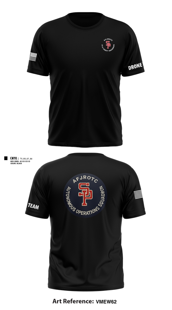 Short Sleeve Performance Shirt, AFJROTC MS-081 DRONE TEAM, , Teamtime, Team time, sublimation, custom sports apparel, team uniforms, spirit wear, spiritwear, sports uniforms, custom shirts, team store, custom team store, fundraiser sports, apparel fundraiser