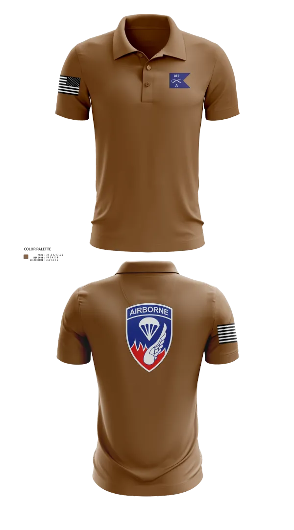 Short Sleeve Performance Polo, 187 infantry, , Teamtime, Team time, sublimation, custom sports apparel, team uniforms, spirit wear, spiritwear, sports uniforms, custom shirts, team store, custom team store, fundraiser sports, apparel fundraiser