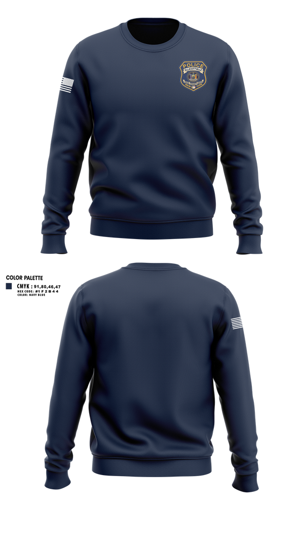 Crew Neck Sweatshirt, Ellicottville Police Department, Police, Teamtime, Team time, sublimation, custom sports apparel, team uniforms, spirit wear, spiritwear, sports uniforms, custom shirts, team store, custom team store, fundraiser sports, apparel fundraiser