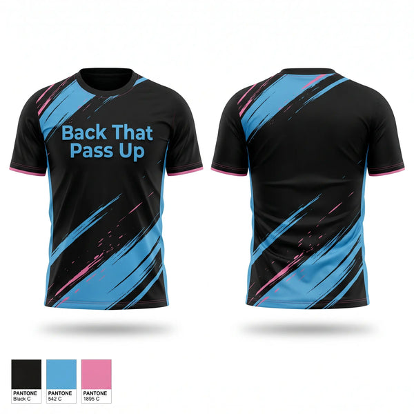Soft Poly Tee Cotton Like Feel, Back That Pass Up, Men's Volleyball, Teamtime, Team time, sublimation, custom sports apparel, team uniforms, spirit wear, spiritwear, sports uniforms, custom shirts, team store, custom team store, fundraiser sports, apparel fundraiser