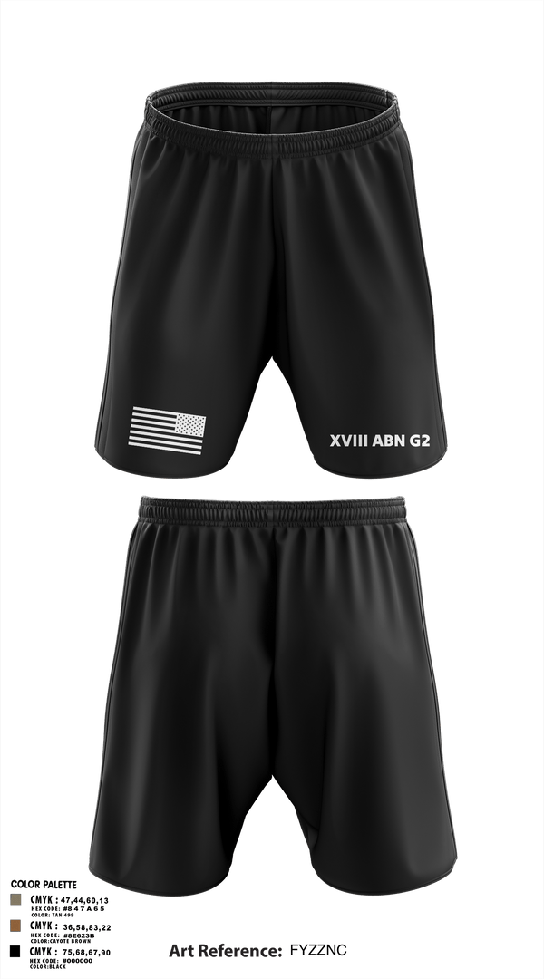 Athletic Shorts With Pockets, XVIII ABN G2, Army, Teamtime, Team time, sublimation, custom sports apparel, team uniforms, spirit wear, spiritwear, sports uniforms, custom shirts, team store, custom team store, fundraiser sports, apparel fundraiser