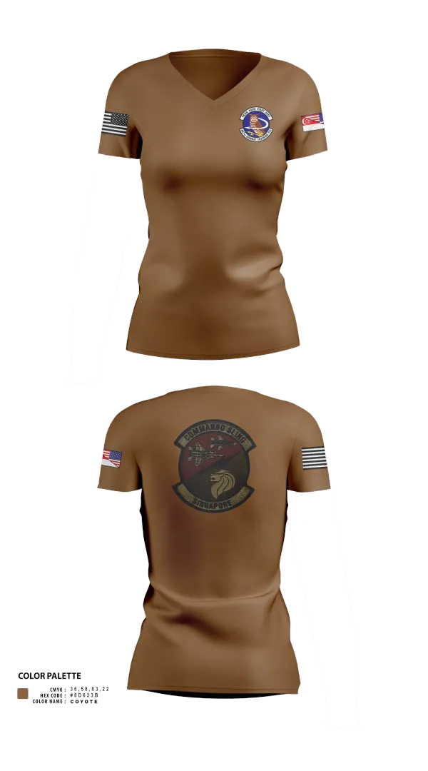 Womens Short Sleeve Vneck Shirt, 497 COMBAT TRAINING FLIGHT, Air Force, Teamtime, Team time, sublimation, custom sports apparel, team uniforms, spirit wear, spiritwear, sports uniforms, custom shirts, team store, custom team store, fundraiser sports, apparel fundraiser