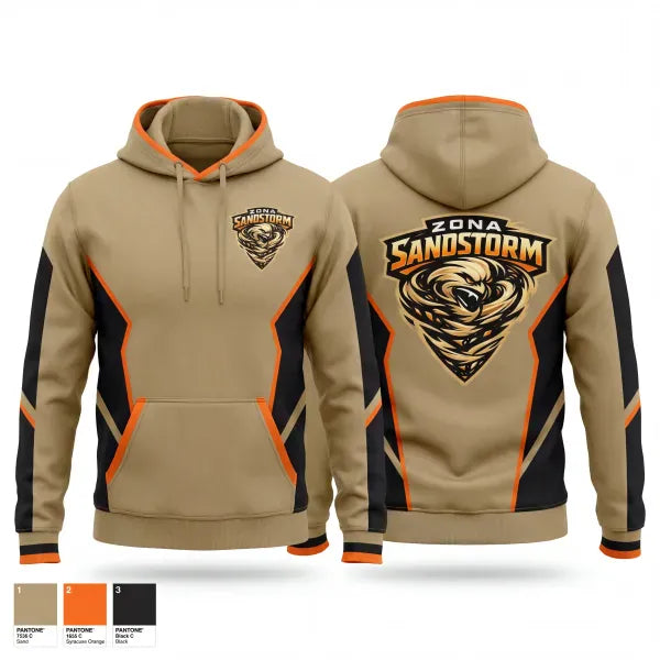 Hoodie, Zona Sandstorm, Men's Basketball, Teamtime, Team time, sublimation, custom sports apparel, team uniforms, spirit wear, spiritwear, sports uniforms, custom shirts, team store, custom team store, fundraiser sports, apparel fundraiser