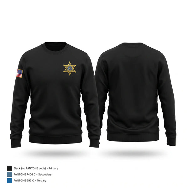 Crew Neck Sweatshirt, Schuyler County Sheriff’s Office, Police, Teamtime, Team time, sublimation, custom sports apparel, team uniforms, spirit wear, spiritwear, sports uniforms, custom shirts, team store, custom team store, fundraiser sports, apparel fundraiser