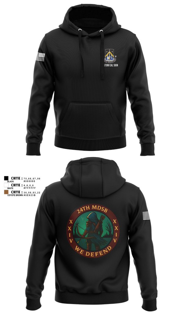 Hoodie, 24th MDSB, Army, Teamtime, Team time, sublimation, custom sports apparel, team uniforms, spirit wear, spiritwear, sports uniforms, custom shirts, team store, custom team store, fundraiser sports, apparel fundraiser