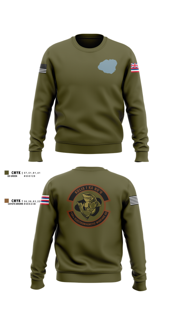 Crew Neck Sweatshirt, 150th Electromagnetic Warfare Squadron, , Teamtime, Team time, sublimation, custom sports apparel, team uniforms, spirit wear, spiritwear, sports uniforms, custom shirts, team store, custom team store, fundraiser sports, apparel fundraiser