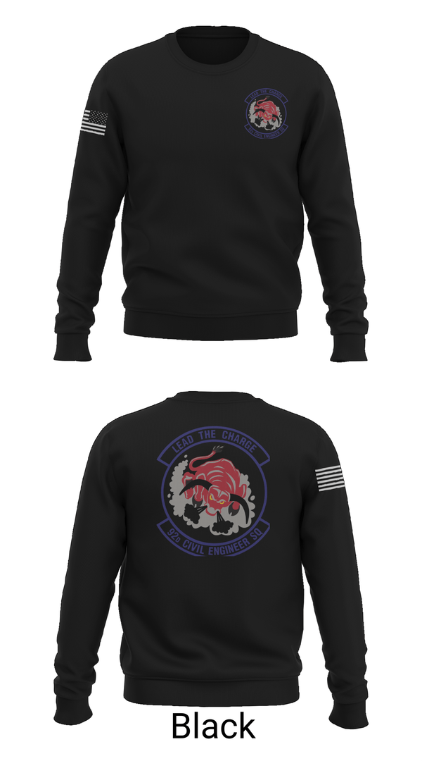Crew Neck Sweatshirt, 92 CES, Air Force, Teamtime, Team time, sublimation, custom sports apparel, team uniforms, spirit wear, spiritwear, sports uniforms, custom shirts, team store, custom team store, fundraiser sports, apparel fundraiser
