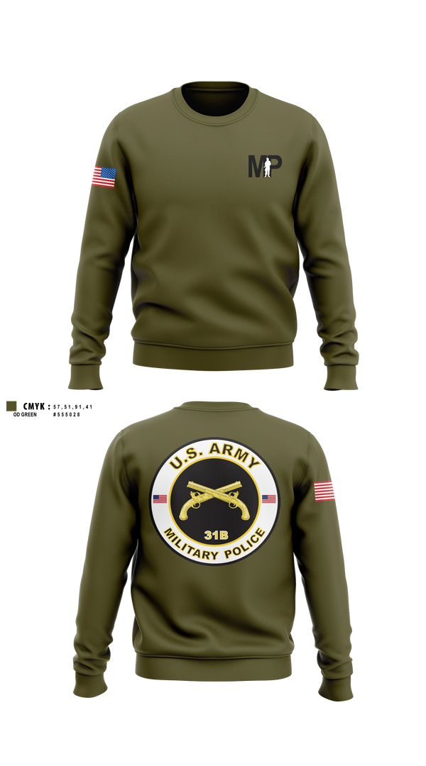 Crew Neck Sweatshirt, 373rd Military Police Det, Army, Teamtime, Team time, sublimation, custom sports apparel, team uniforms, spirit wear, spiritwear, sports uniforms, custom shirts, team store, custom team store, fundraiser sports, apparel fundraiser