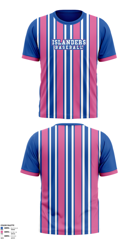 Short Sleeve Performance Shirt, Islanders, Baseball, Teamtime, Team time, sublimation, custom sports apparel, team uniforms, spirit wear, spiritwear, sports uniforms, custom shirts, team store, custom team store, fundraiser sports, apparel fundraiser