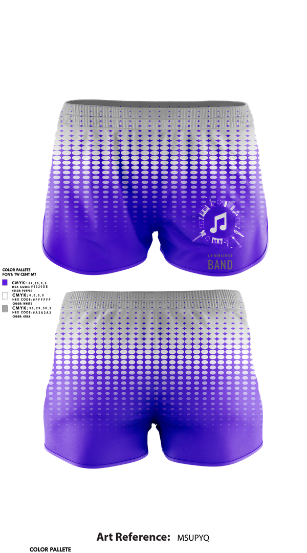 Womens Shorts, Lynhurst Bands, Spirit Store, Teamtime, Team time, sublimation, custom sports apparel, team uniforms, spirit wear, spiritwear, sports uniforms, custom shirts, team store, custom team store, fundraiser sports, apparel fundraiser