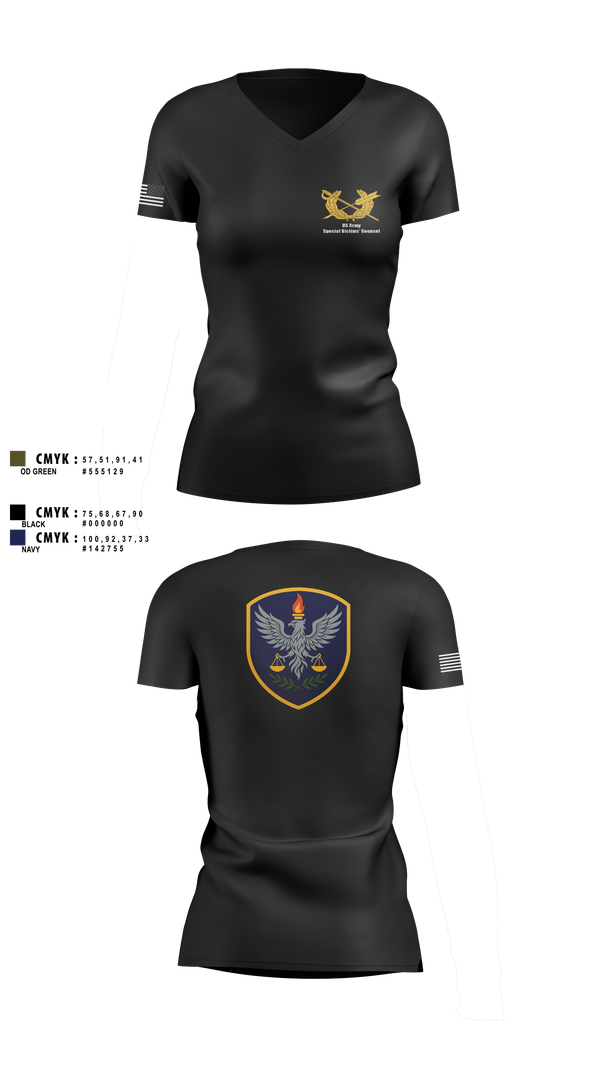 Womens Short Sleeve Vneck Shirt, US Army Special Victims’ Counsel, , Teamtime, Team time, sublimation, custom sports apparel, team uniforms, spirit wear, spiritwear, sports uniforms, custom shirts, team store, custom team store, fundraiser sports, apparel fundraiser