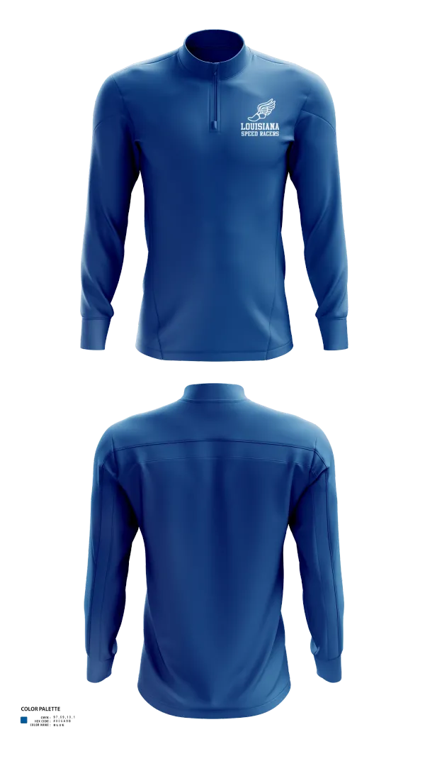 Quarter Zip Jacket, Louisiana Speed Racers, Track & Field, Teamtime, Team time, sublimation, custom sports apparel, team uniforms, spirit wear, spiritwear, sports uniforms, custom shirts, team store, custom team store, fundraiser sports, apparel fundraiser