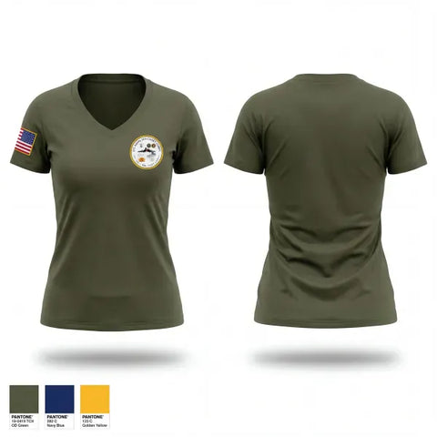 Womens Short Sleeve Vneck Shirt, CDR WILLIAM F BUNDY DIVISION, Navy, Teamtime, Team time, sublimation, custom sports apparel, team uniforms, spirit wear, spiritwear, sports uniforms, custom shirts, team store, custom team store, fundraiser sports, apparel fundraiser