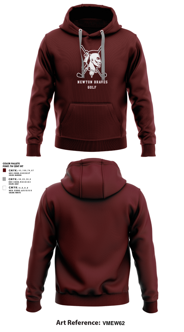 Hoodie, Newton Braves Golf, Golf, Teamtime, Team time, sublimation, custom sports apparel, team uniforms, spirit wear, spiritwear, sports uniforms, custom shirts, team store, custom team store, fundraiser sports, apparel fundraiser