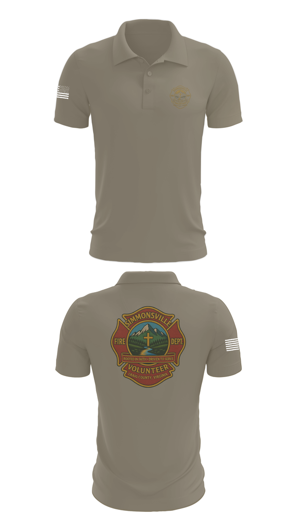 Short Sleeve Performance Polo, Simmonsville VFD, , Teamtime, Team time, sublimation, custom sports apparel, team uniforms, spirit wear, spiritwear, sports uniforms, custom shirts, team store, custom team store, fundraiser sports, apparel fundraiser