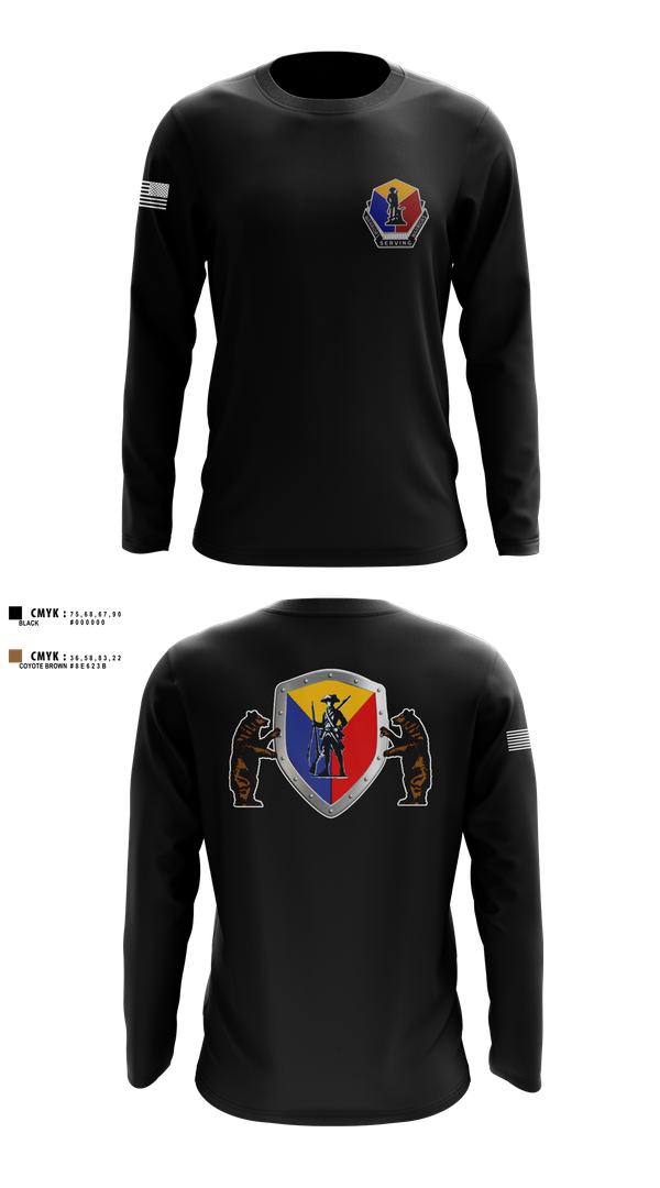Long Sleeve Performance Shirt, Camp Crowder HHC, , Teamtime, Team time, sublimation, custom sports apparel, team uniforms, spirit wear, spiritwear, sports uniforms, custom shirts, team store, custom team store, fundraiser sports, apparel fundraiser