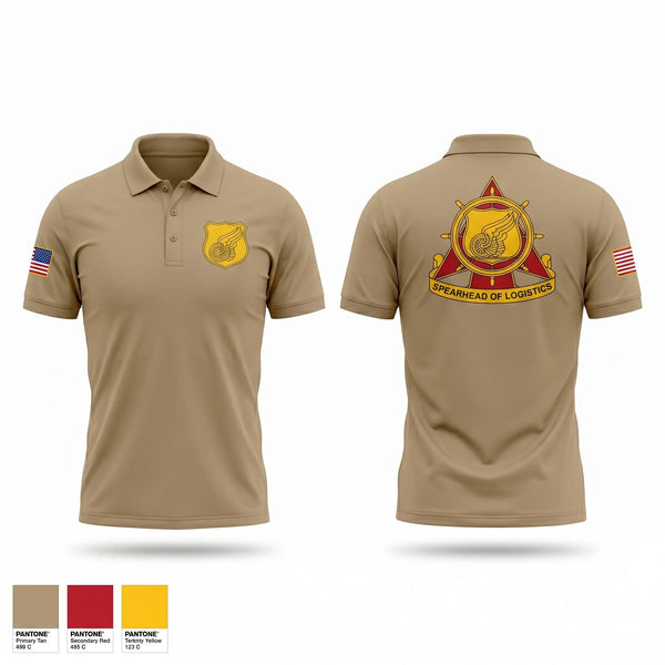 Short Sleeve Performance Polo, 1229th Transportation Company, Army, Teamtime, Team time, sublimation, custom sports apparel, team uniforms, spirit wear, spiritwear, sports uniforms, custom shirts, team store, custom team store, fundraiser sports, apparel fundraiser