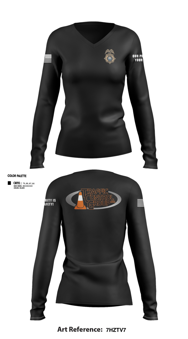 Womens Long Sleeve Vneck Shirt, TTO, Police, Teamtime, Team time, sublimation, custom sports apparel, team uniforms, spirit wear, spiritwear, sports uniforms, custom shirts, team store, custom team store, fundraiser sports, apparel fundraiser