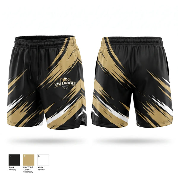 Track Shorts, East Lawrence, Track & Field, Teamtime, Team time, sublimation, custom sports apparel, team uniforms, spirit wear, spiritwear, sports uniforms, custom shirts, team store, custom team store, fundraiser sports, apparel fundraiser