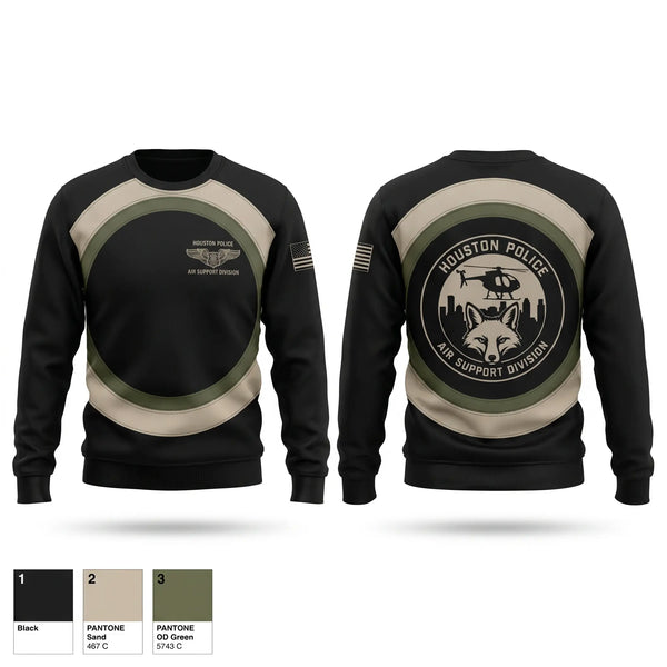 Crew Neck Sweatshirt, Air Support Division, Police, Teamtime, Team time, sublimation, custom sports apparel, team uniforms, spirit wear, spiritwear, sports uniforms, custom shirts, team store, custom team store, fundraiser sports, apparel fundraiser
