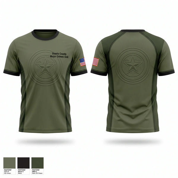 Short Sleeve Performance Shirt, Shasta County Major Crimes Unit, Police, Teamtime, Team time, sublimation, custom sports apparel, team uniforms, spirit wear, spiritwear, sports uniforms, custom shirts, team store, custom team store, fundraiser sports, apparel fundraiser