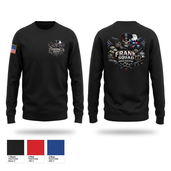 Crew Neck Sweatshirt, Frank Squad, Police, Teamtime, Team time, sublimation, custom sports apparel, team uniforms, spirit wear, spiritwear, sports uniforms, custom shirts, team store, custom team store, fundraiser sports, apparel fundraiser