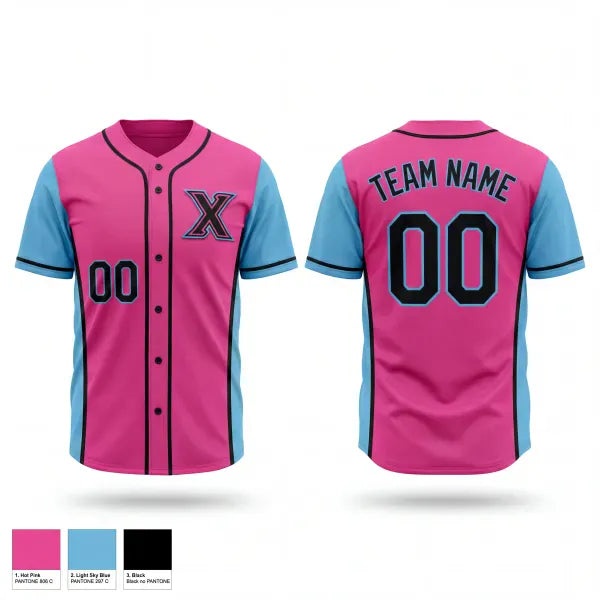 Full Button Baseball Jersey, XTREME, Baseball, Teamtime, Team time, sublimation, custom sports apparel, team uniforms, spirit wear, spiritwear, sports uniforms, custom shirts, team store, custom team store, fundraiser sports, apparel fundraiser