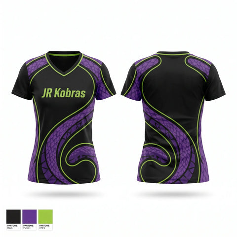 Womens Short Sleeve Vneck Shirt, JR Kobras, Softball, Teamtime, Team time, sublimation, custom sports apparel, team uniforms, spirit wear, spiritwear, sports uniforms, custom shirts, team store, custom team store, fundraiser sports, apparel fundraiser